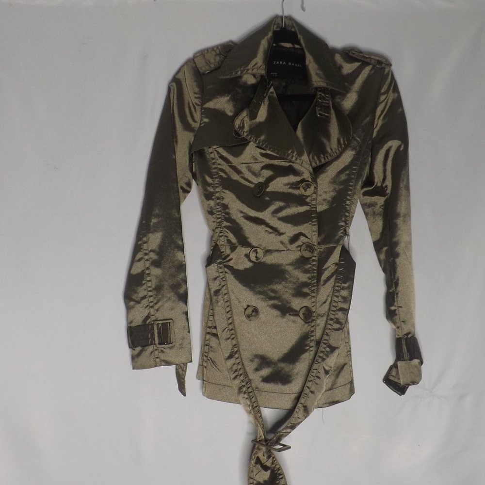 Zara Basic Double Breasted Coat Sz. Small - image 5